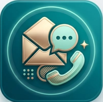 Illustration for getting in touch: message, chat, and phone